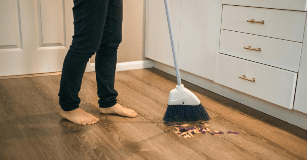 sweep the floor