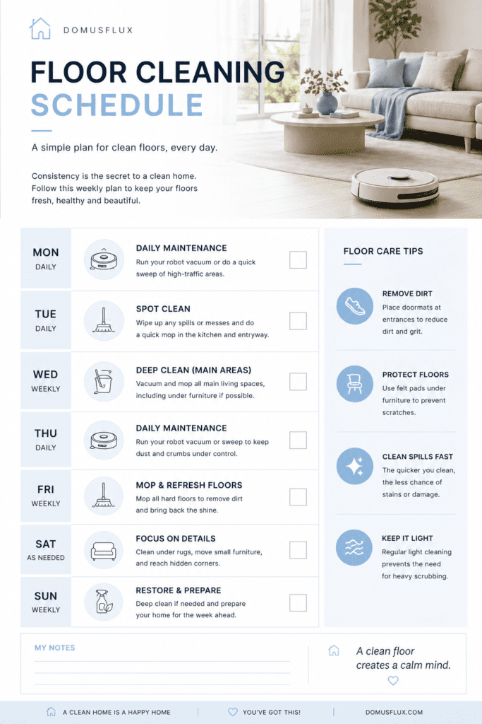 Floor Cleaning Schedule